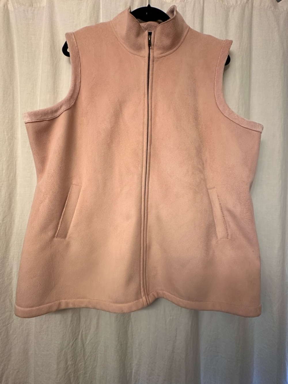 Orvis Light Pink Zip-Front Fleece Vest